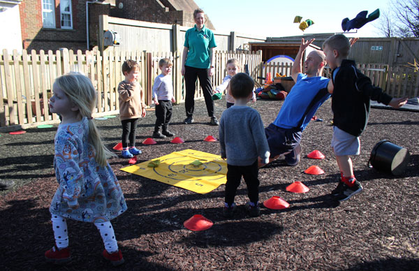 Preschool having fun with Tiny Tekkers at Little Lancing Day Nursery