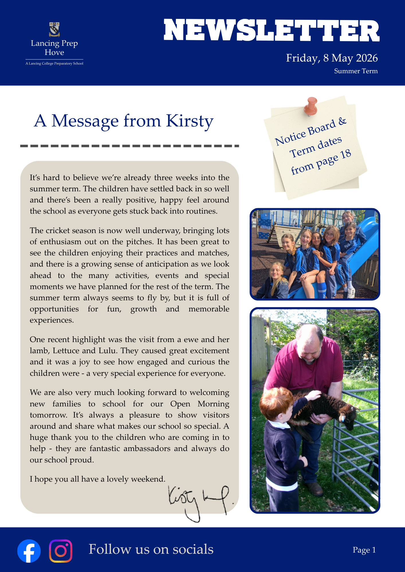 LPH Newsletter 8 May 2026