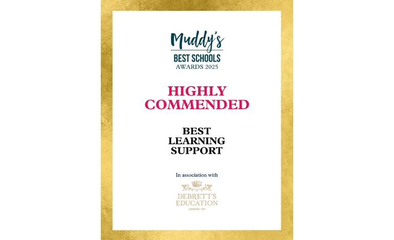  ‘Best Learning Support’ category at this year’s Muddy Stilettos Best Schools Awards! 