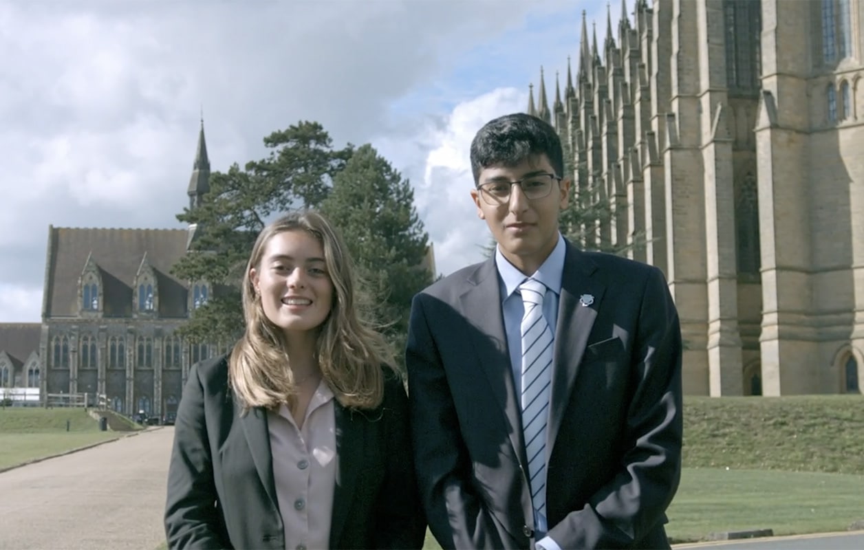 Tour of Lancing College with pupils